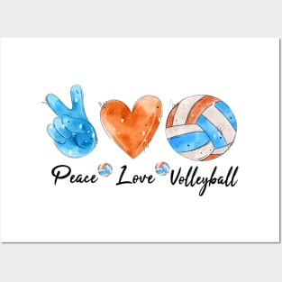 Peace Love Volleyball. Posters and Art